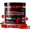 Creatina pentru femei 5000 MG, Creatine Gummies, Creatine Monohidrat Supliment pentru cresterea musculara, Putere & Energie de sprijin, Zahăr gratuit Pre antrenament Gummies 120 Conte Raspberry Aroma