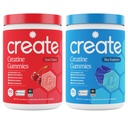 Create Creatine Monohidrat Gummies - Rocket Pop Duo - Blue Raspberry & Sour Cherry - Creatine Gummies for Women & Men, NSF Certified, 3rd Party Tested, Anti-Melting Formula, 180 Count (2-Pack)