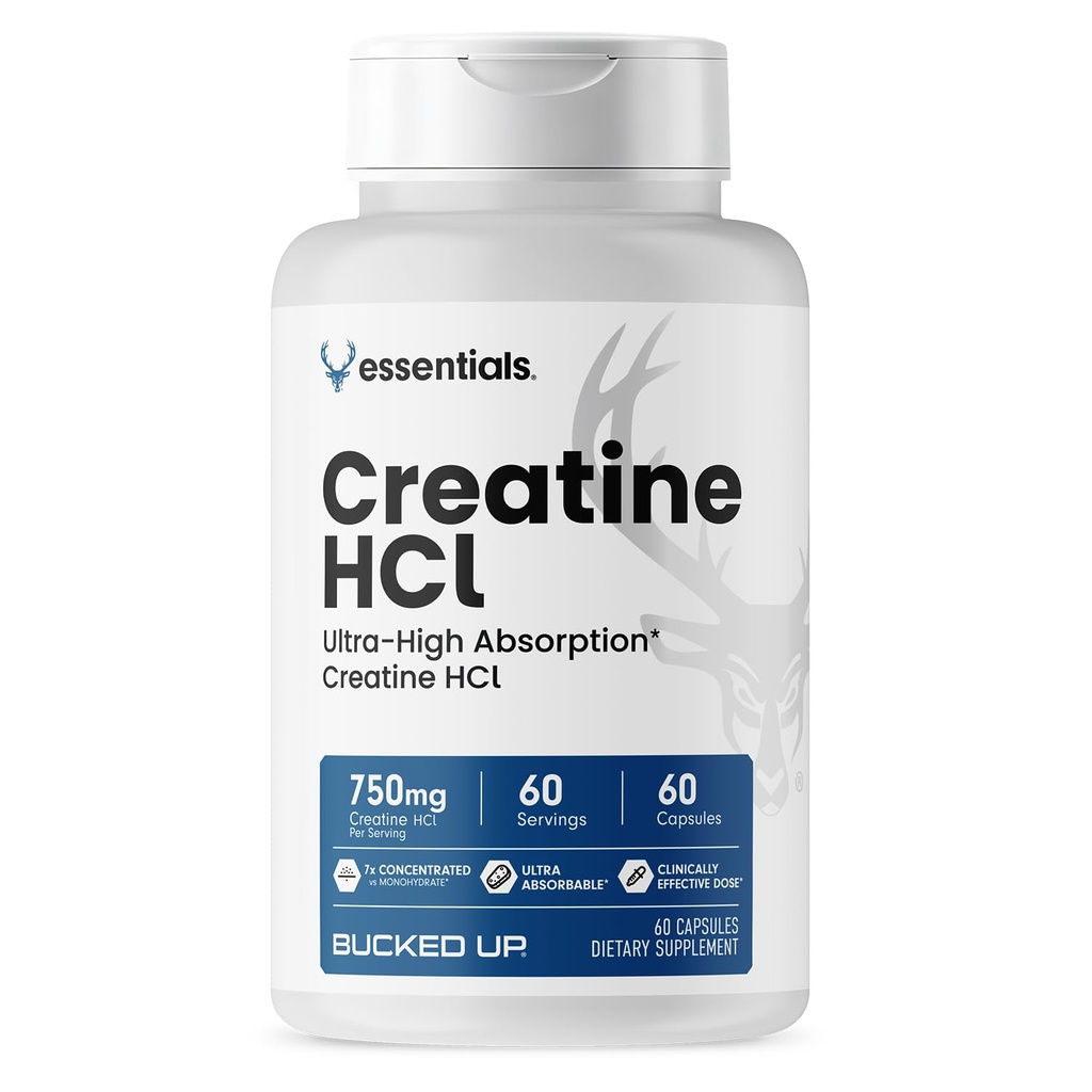Bucked Up - Creatina HCL, 750 mg Servire - 60 Serviri (60 capsule)