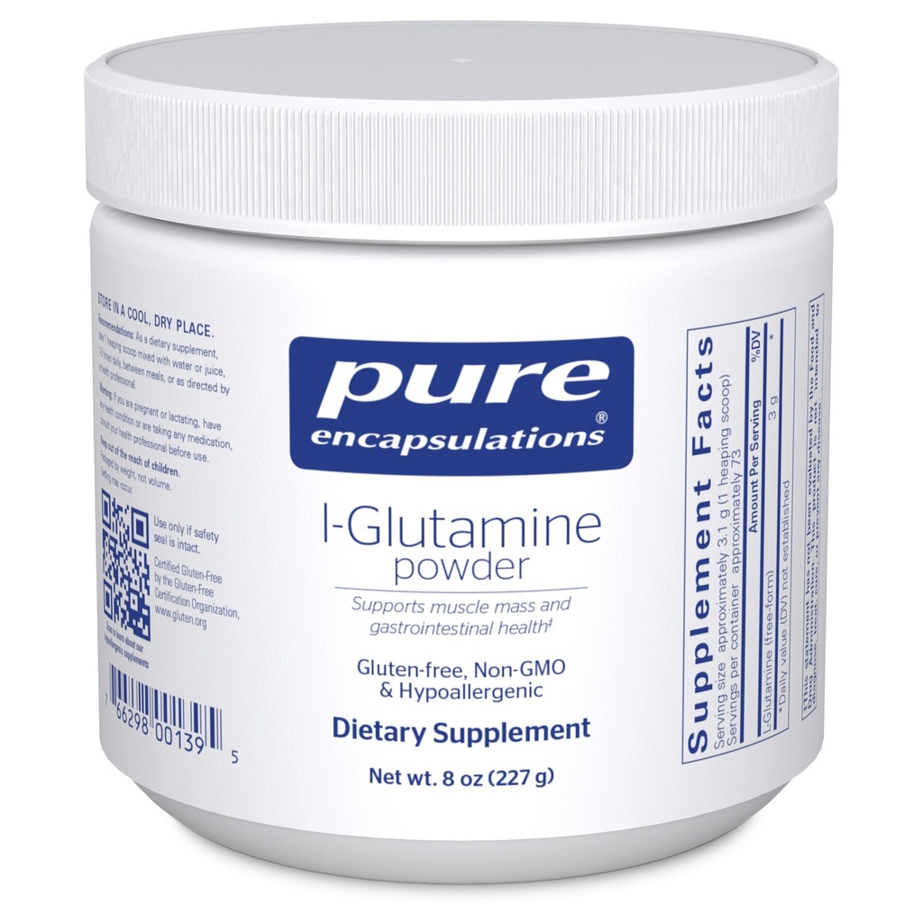 Pure Encapsulations L-Glutamine Powder - Supliment pentru Immune and Digestive Support, Gut Health and Lining, Metabolism, and Muscle Support* - with Pure Free-Form L-Glutamine - 8 Ounces