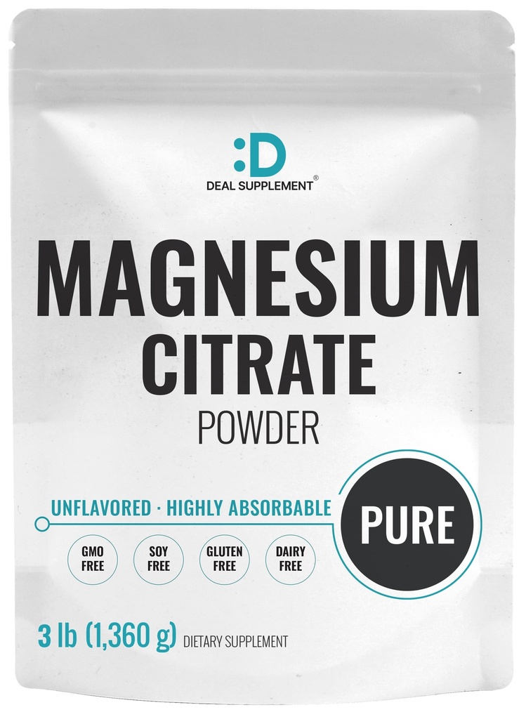 DEAL SPLEMENT Magneziu Citrat pulbere 500mg, 3lbs 