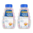 Comprimat antiacide - Carbonat de calciu 500 mg - Aroma de fructe asortate - 150 Număr masticabil (2 ambalaj)