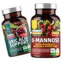 Number One Nutrition N1N Premium D- Mannose with Cranberry & Hibiscus [1350mg], 120 Capsule, and Uric Acid Support with 14 Pottent Herbs, 60 Capsule, 2 Pack Bundle