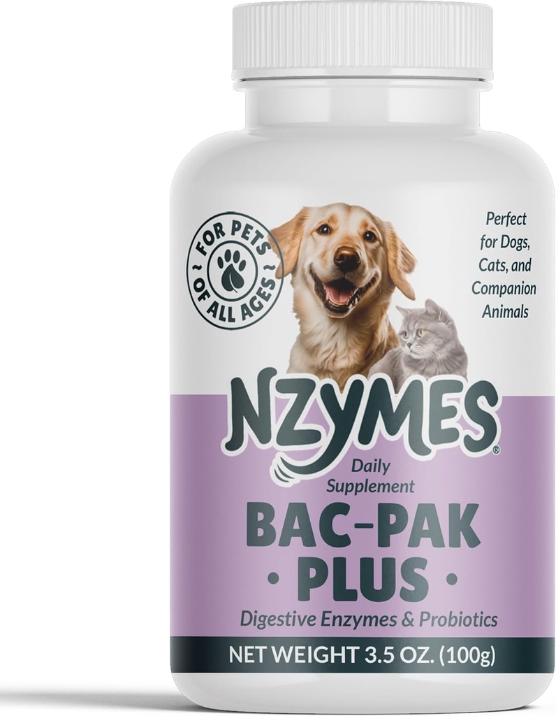 Nzymes® Bac-Pak Plus 100 Grams Enzime digestive şi Probiotice pentru Digestia, Tools Loose, Diaree, Constipaţie, Îmbunătăţit Nutrient Uptake - Made in the USA