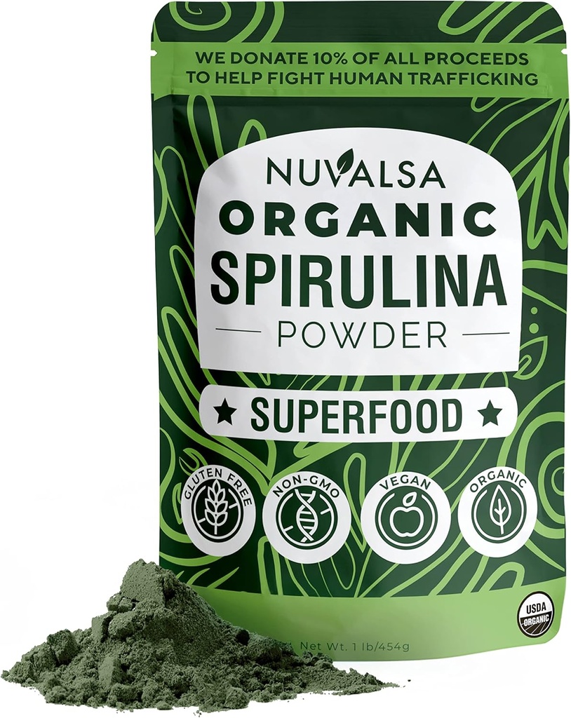 Nuvalsa Organic Spirulina pulbere 1lb 