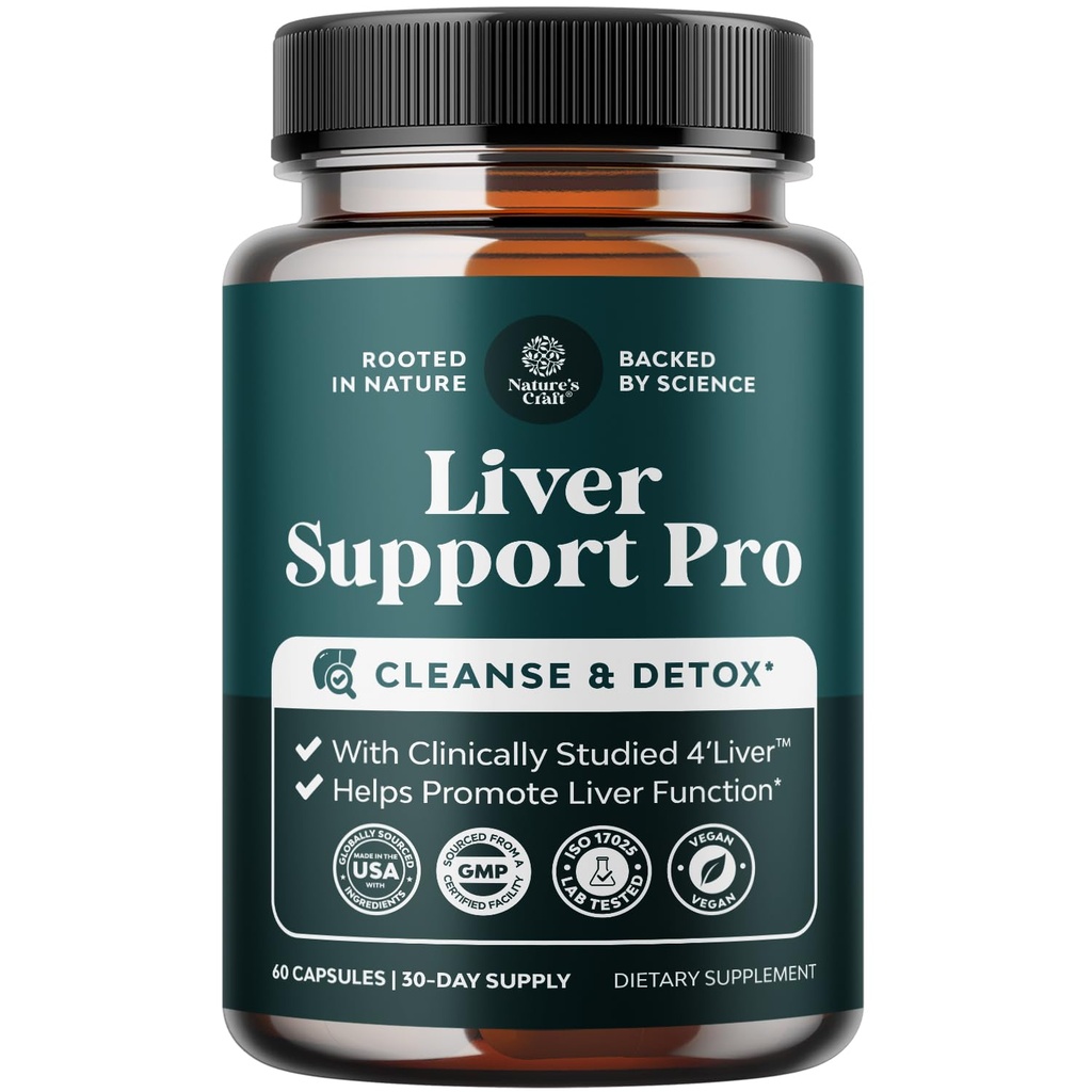 Pro supliment de suport pentru ficat - 2X mai eficient decât lapte Thistle - Advanced Ficat Health Supplement with Clinic Tested 4 
