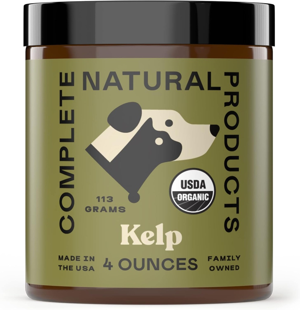 Produse naturale complete Pulbere organică Kelp pentru animale de companie - 4oz - Pur organic Kelp pulbere