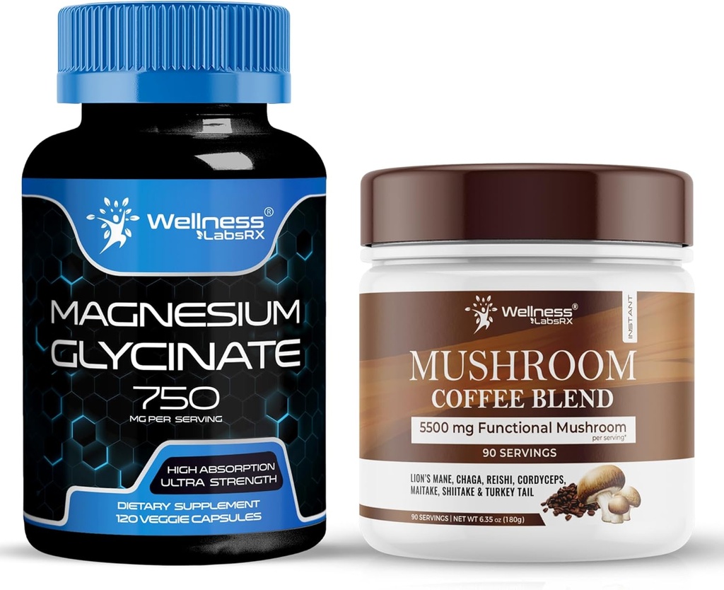 wellness LABSRX Magneziu Glycinate Capsule 750mg - Marshroom Coffee Blend