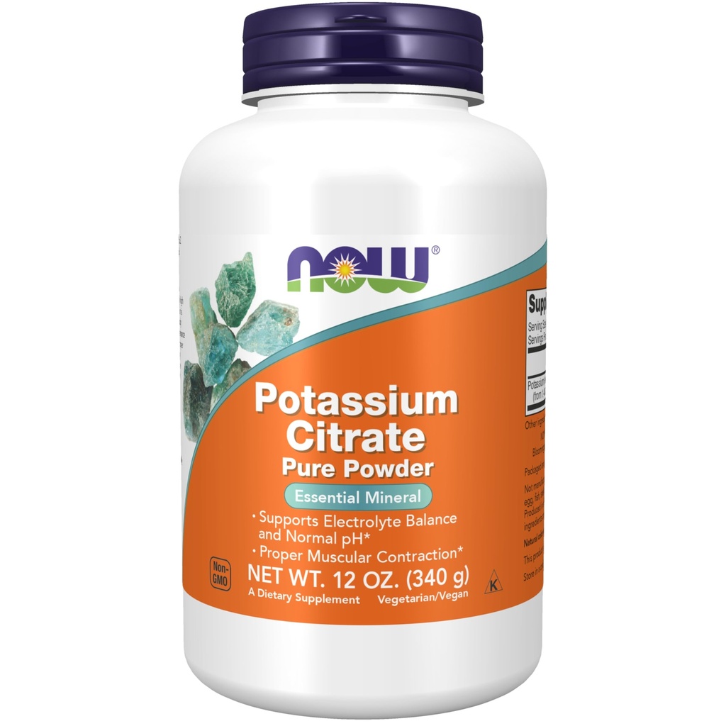 ACUM Alimente Suplimente, Citrat de potasiu Pulbere, Suportă Echilibru electrolitic și pH normal*, Essential Mineral, 12-Ounce
