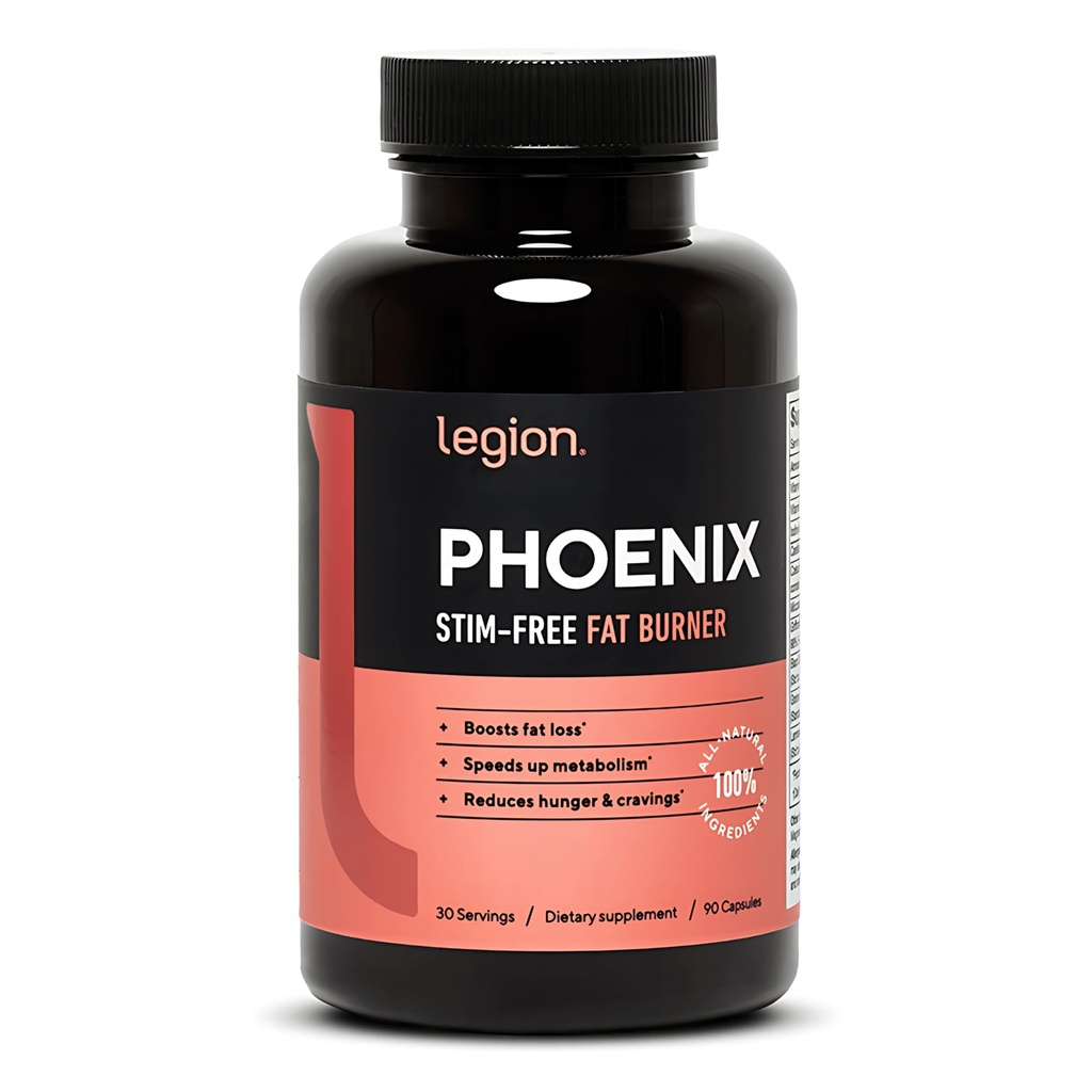 LEGION Phoenix termogenice Fat Burners & Pastile de pierdere in greutate - 30 Serviri, 90 capsule (fără cofeină)