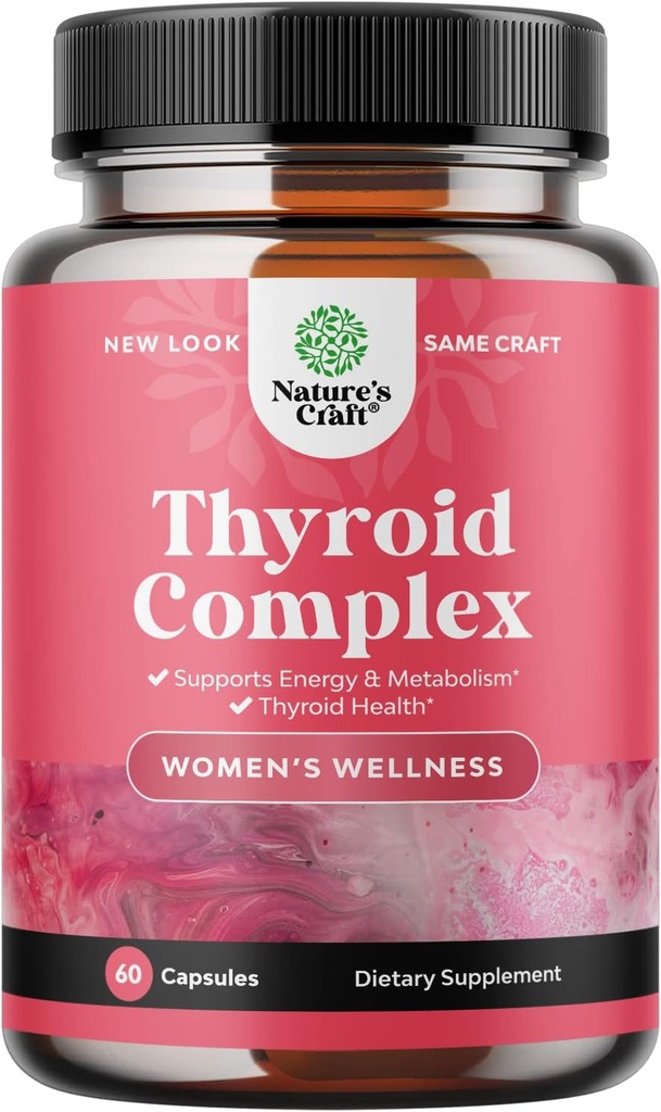 Suport tiroidian avansat pentru femei cu Ashwagandha - Adaptopogene supliment tiroidian cu L Tyrosine Rhodiola și Astragalus Root - non-GMO Balance Herbal Thoral Energy Women
