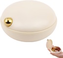 iplusmile Travel Pill Organizator, 4 Compartimente Portable Pilula Case, Daily Medicine Container Cutie pentru vitamine Suplimente de ulei de pește, Business Trip Essentials (Beige)