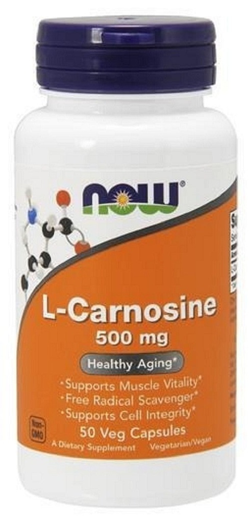 ACUM alimente Suplimente, L-Carnosine (Beta-Alanil-L-Histidină) 500 mg, îmbătrânire sănătoasă, 50 Veg capsule