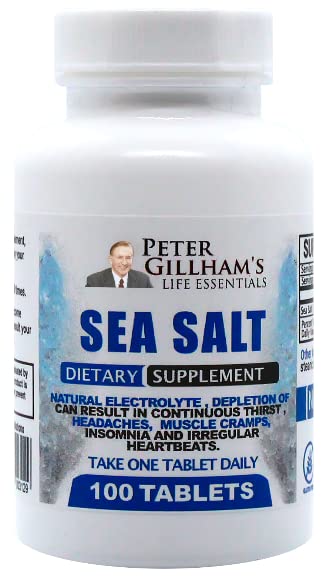 Petru alegere mare sare clorură de sodiu 450mg, 100 comprimate, Electrolit Suport & echilibru, Atletic post antrenament rehidratare & recuperare. Ajutor pentru vreme fierbinte. Preveniți deshidratarea și cramps. Made in USA