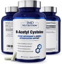1MD Nutrition NAC Supliment N-Acetyl Cysteine - NAC 600 mg - Antioxidant Supports Detox and Glutatione Production - N Acetilcisteină Supliment respirator pentru sănătatea plămânilor - 60 Capsule