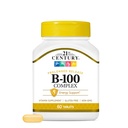 21st Century B-100 Complex comprimate de eliberare prelungită, 60 Count (Pachet de 1), Complex de vitamina B mare potenta pentru sistemul nervos, suport energetic, include vitamina B1, B2, B6, Biotin & Calciu