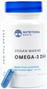 Omega 3 Algae DHA Vegan - Omega 3 DHA Supliment, Plant-Based Omega-3 Blend de alge organice, Organic Chia, și Organic Flax Seed Third Party testat, Alegerea medicului, 1 lună aprovizionare, 30 capsule