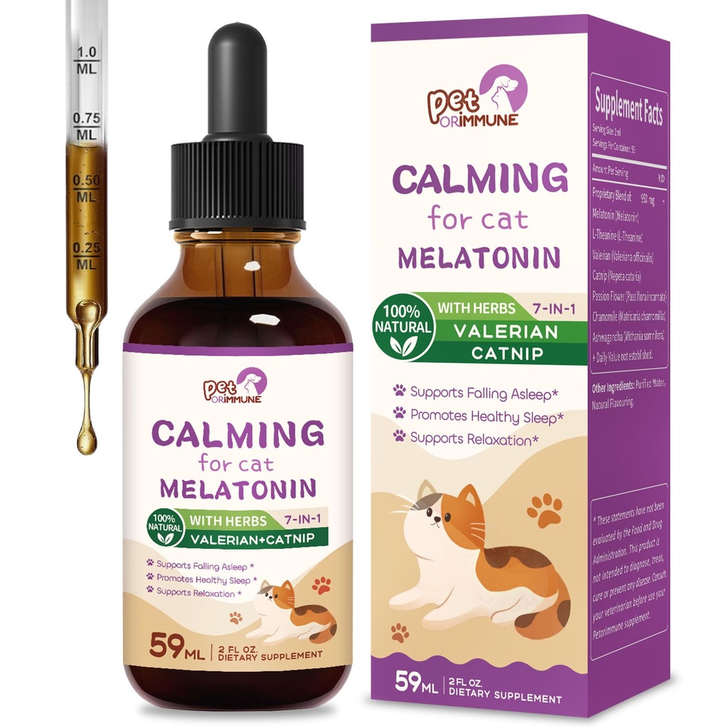 Melatonina picaturi naturale de calmare, suport care se încadrează somn și somn sănătos, supliment de relaxare extract de plante cu L-Theanină, Valerian, Catnip, flori de pasiune și musetel. 2 oz
