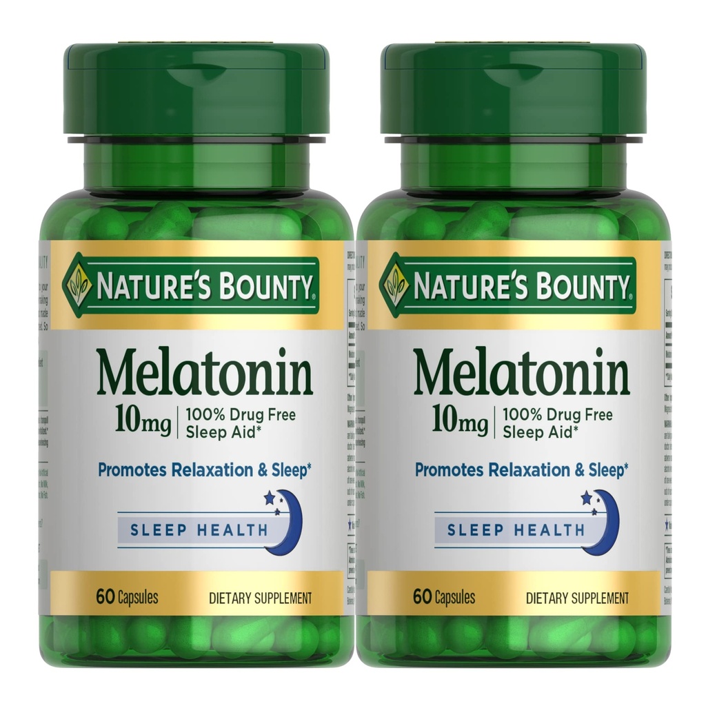 Melatonina de Nature's Bounty, 60 Count (Pachet de 2)