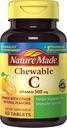 Natura Made Chewable Vitamina C 500 mg tablete, 60 Conte pentru a ajuta la susținerea sistemului imunitar (Pachet de 3)