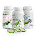 AloeCure Organic Aloe Vera Capsules Pack - 3 piese - VeraFlex, Aloe Vera Capsule, Probiotice + Enzime