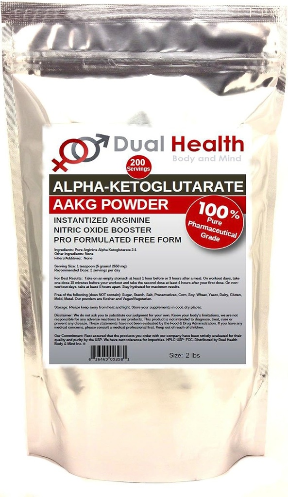 Pure AAKG (2 lb) L-Arginină Alpha-Ketoglutarat pulbere Suplimente vrac