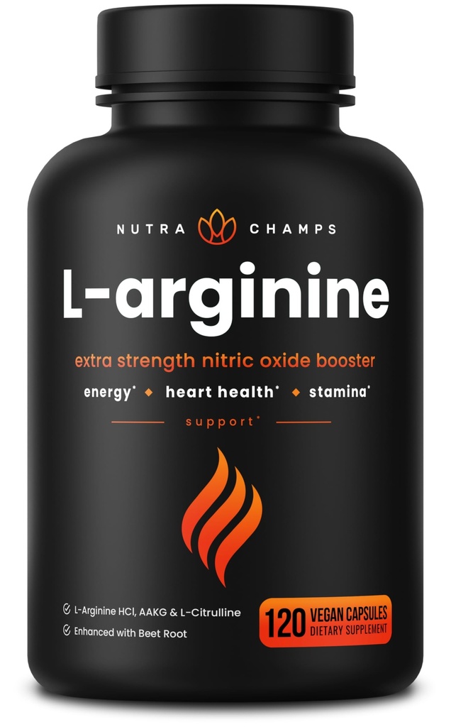NutraChamps L-Arginine Supliment 1000mg + L-Citrulline 250mg & Beet Root 