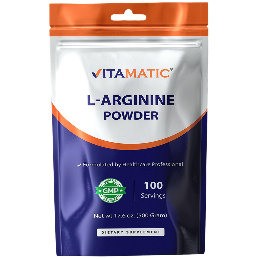 Vitamatic L-Arginine Pure pulbere 500 Gram 