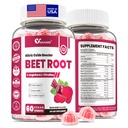 Sfeclă Root Gumries - Suplimente de oxid de azot pentru bărbați și femei cu rădăcină de sfeclă, L-Citrulină & L-Arginină - Inimă, Muscle & Circuulație - Sugar Free, Vegan, Amestecat Aroma de Berry, 60 Gume