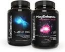 Laboratoare inteligente 2-in-1 Bundle of MagEnhance Supplement (with Magneziu L-Treonat, Glycinate & Taurate) and 5MG 5-MTHF Methylfolat as Quatrefolic Acid® (MTHFR Supplement for Methylation Supplement)