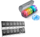 2 Pack Săptămânal Pilula Organizator 7 zi 2 ori pe zi, Sukuos mari pastile de zi cu zi cazuri pentru pastile / Vitamina / ulei de pește / suplimente