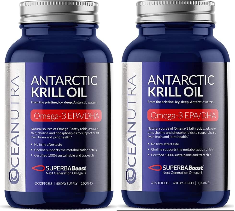 100% ulei pur Krill 1000MG 120-zi aprovizionare dublă Putere 56% Fosfolipide Astaxantină Sustenabilă Antarctica SuperbaBoost Omega 3 EPA DHA Heart Skin Care, Third-Party testat, Nu ulei de pește