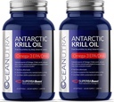 100% ulei pur Krill 1000MG 120-zi aprovizionare dublă Putere 56% Fosfolipide Astaxantină Sustenabilă Antarctica SuperbaBoost Omega 3 EPA DHA Heart Skin Care, Third-Party testat, Nu ulei de pește