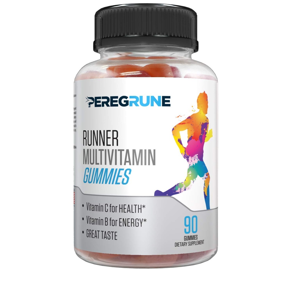 Runner Multivitamine Gummies - Daily Vitamine pentru rularea cu vitamine A, C, D, E, și B Complex 