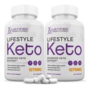 Laboratoare justificate (2 ambalaj Keto pastile stil de viață 1275MG Formula nouă și îmbunătățită conține cidru de mere Oțet extra virgin Olive ulei pulbere verde frunze de ceai 120 capsule