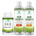 Cel mai bun pământ Naturals de creștere a părului Set cu vitamine de creștere a părului, șampon și balsam