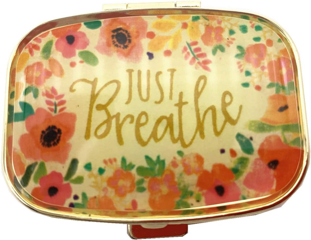 AmyZone Metal Pill Organizator călătorie prietenos portabil Pilula cutie pilula caz pilula pentru a deține vitamine / Tylenol/Fish ulei/Supplements/Meds/Tablet pentru Purse/Pocket (doar respira)))