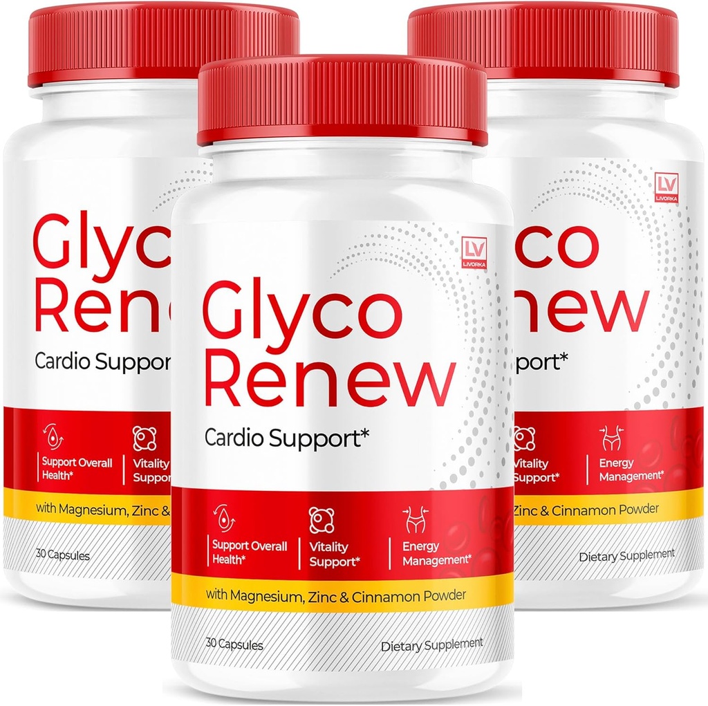(3 Pack) Glyco Renew - Glyco Renew Blood Support, GlycoRenew Blood Support, Glyco Renew Blood Support Pastile, Ripped Glyco Renew Blood Support, Glyco Renew Pastile, Glyco Rewe Supplement, 90 Capsule