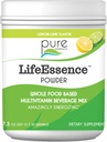 Pur Essence Labs LifeEssence Multivitamine pulbere pentru bărbaţi şi femei, Natural Herbal Supliment cu vitamina D3, B12 şi Biotin, Energizant Whole Food Based Powder Mix, 7,3 oz