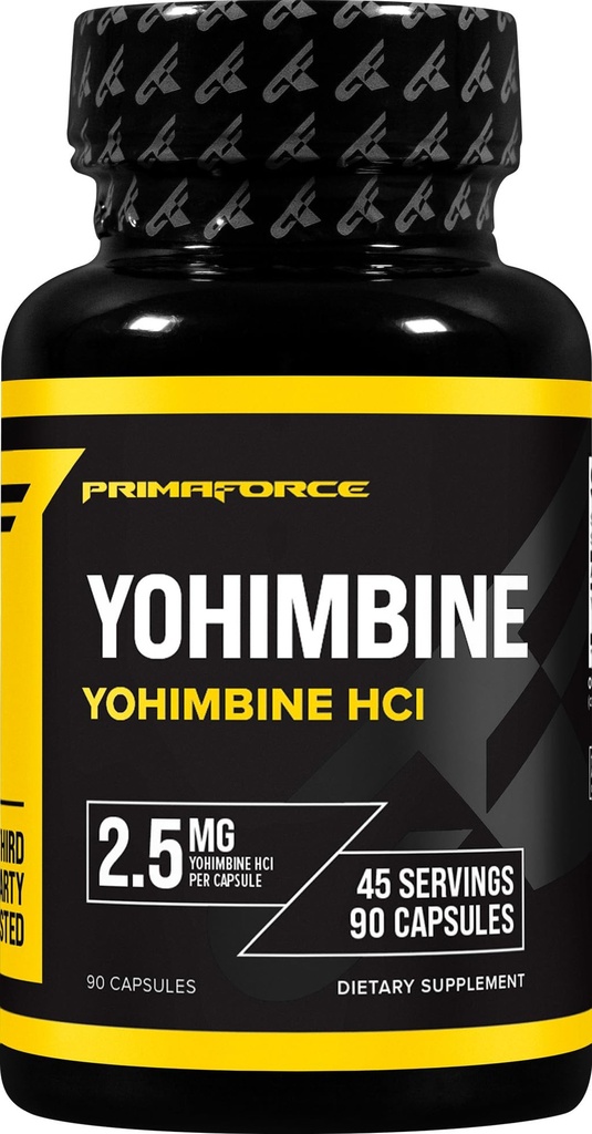 Primaforce Yohimbine HCl 2,5 mg, 90 capsule - GMO gratuit și gluten supliment gratuit