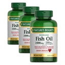 Nature's Bounty Odorless Fish Oil, 1200mg Omega-3 per Serving Inclusiv EPA & DHA, Supports Heart Health, Purified to Elimina Mercur, Coated Softgels, Gluten Free, No Shellfish, 90 Count, (Pachet de 3)