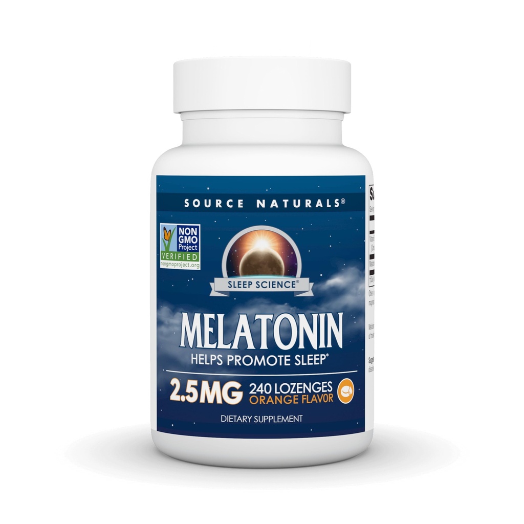 Sursa Naturals Melatonina 2,5 mg - 240 Orange Flavored Lozenges