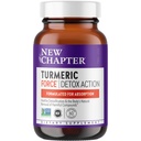 New Chapter Turmeric Supliment + Daily Detox Turmeric Force Detox Acţiune cu Ceai Verde + Ginger + NU Black Pepper Needed + NonGMO Ingrediente Capsule vegetariene, 60 Conte