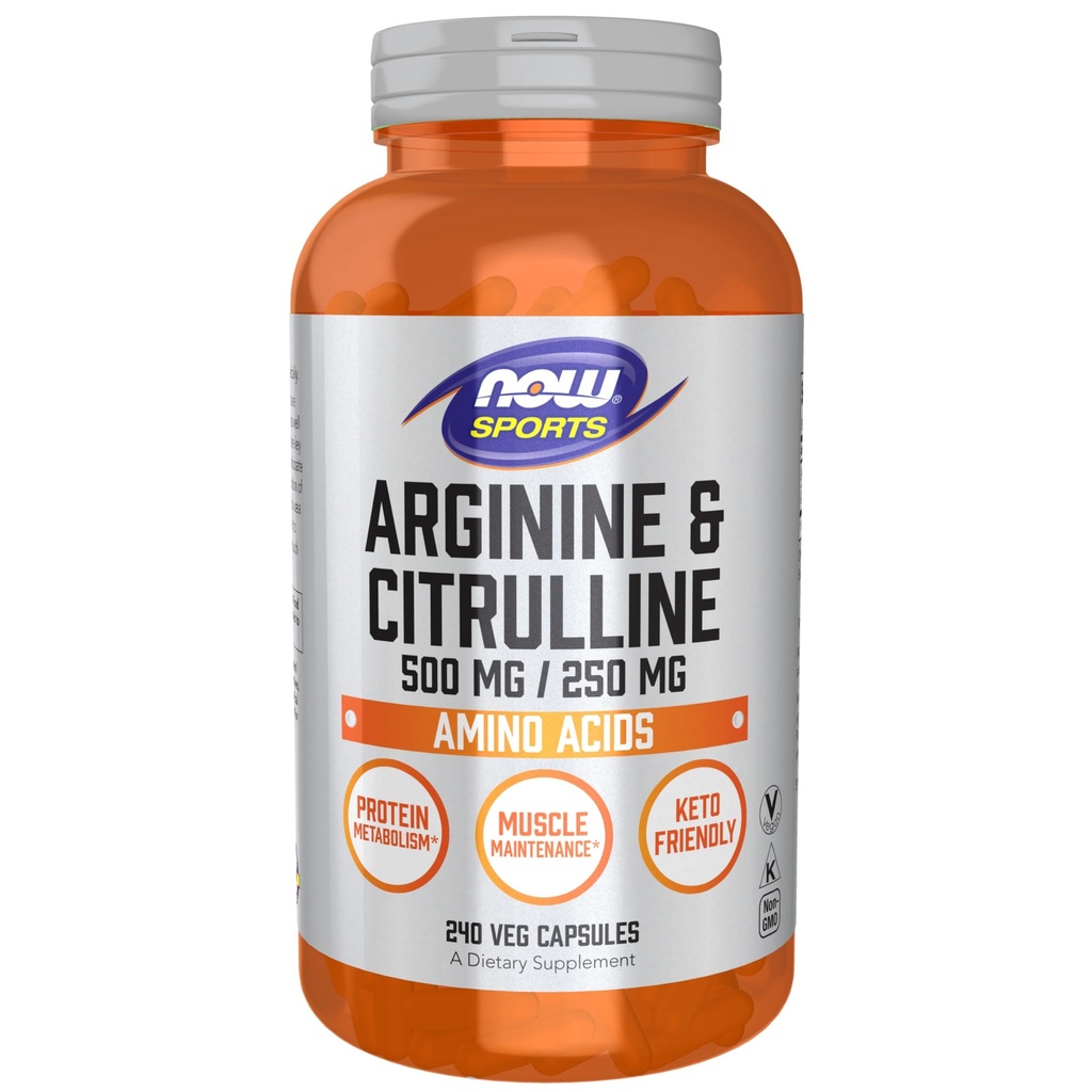 ACUM Sports Nutrition, Arginine & Citruline 500 mg/ 250 mg, Aminoacids, 240 Veg Capsule