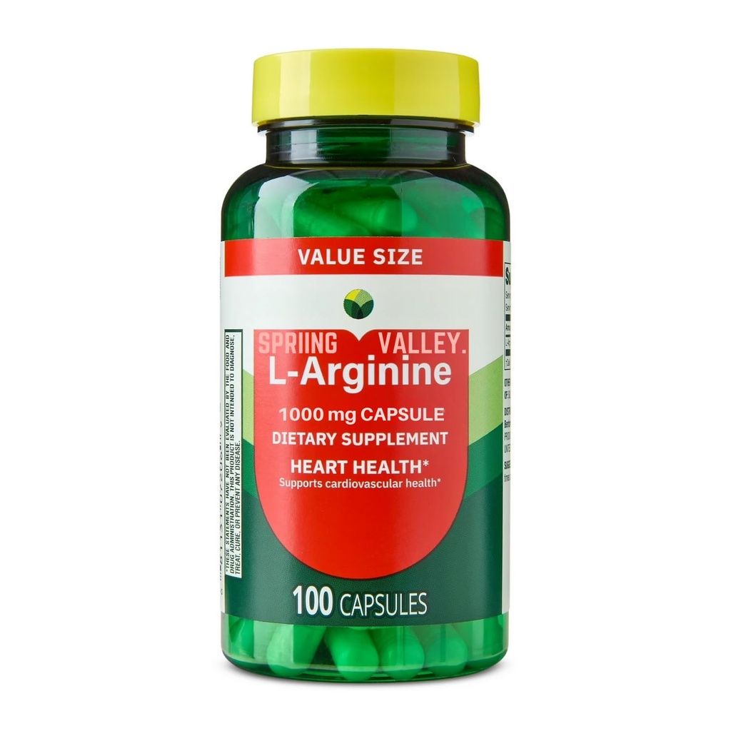 L-Arginină 1000 Mg 100 Capsule L Arginină, Larginină, L Arginina - 1000 Mg 100 Capsule (Pachet de 1)