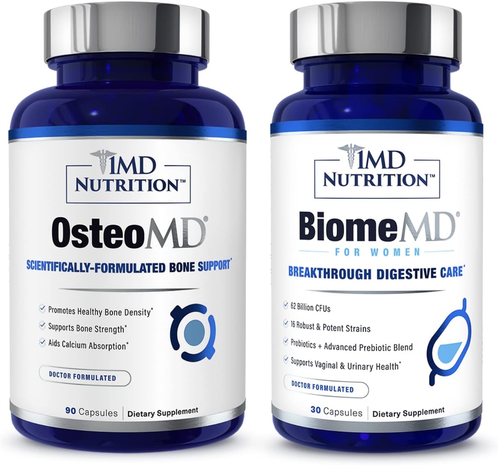 1MD Nutriţie OsteoMD & BiomeMD pentru femei Bundle 