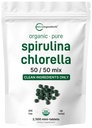 Micro Ingrediente Organic Spirulina Chlorella Mini Tablete, 2.500 comprimate (8 lună de aprovizionare)