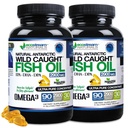 (Pachet de 2) Natural Antarctica Wild prins Omega 3 ulei de pește DPA-EPA-DHA Supliment 2900 Milligrams Triple Putere Ultra SoftGels concentrat Pure - Nu Fish Tasting Burps