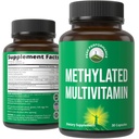 Multivitamine metilate + Supliment complex B metilat. Cu Trimetilglicină (TMG), L metilfolat, metil B12 + B1 + B2 + B6 Vitamine + colină. Suplimentul MTHFR pentru femei și bărbați. Capsule Vegan