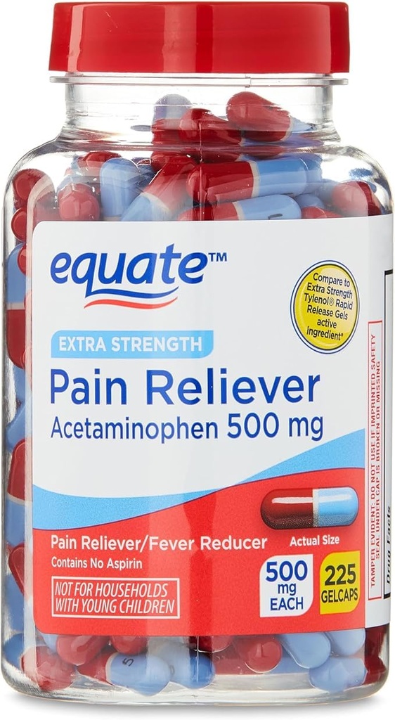Acetaminofen 500 mg Gelcaps - 225 Count (Pachet de 1)